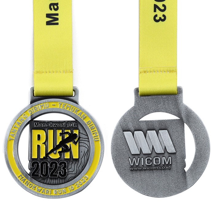 marathon running medal