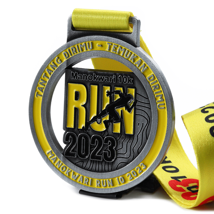 marathon running medal