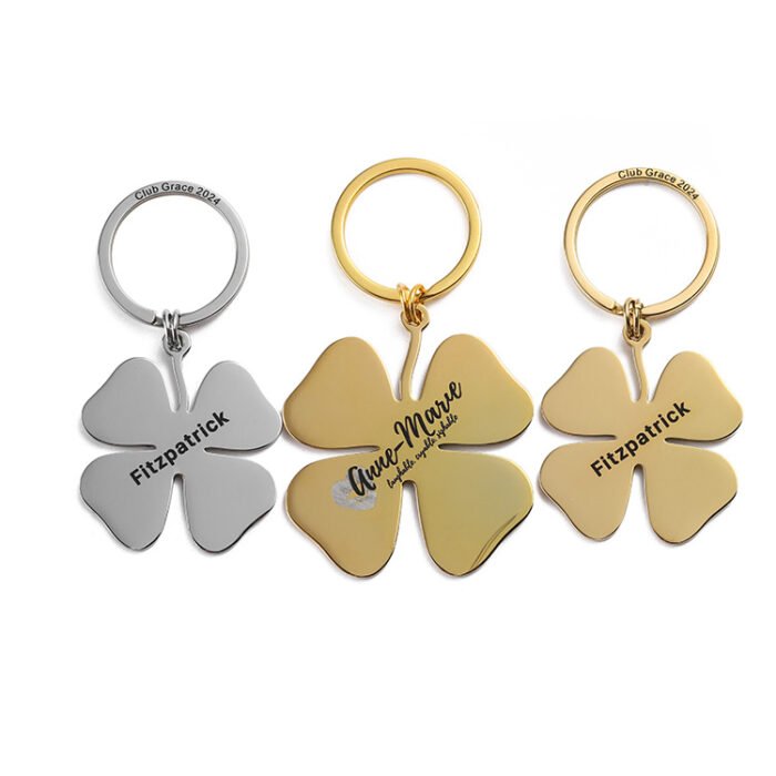 custom gold silver keychain