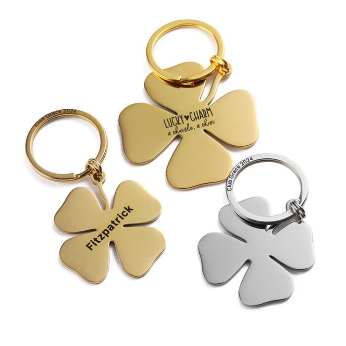 custom gold silver keychain