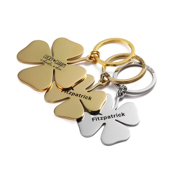 custom gold silver keychain