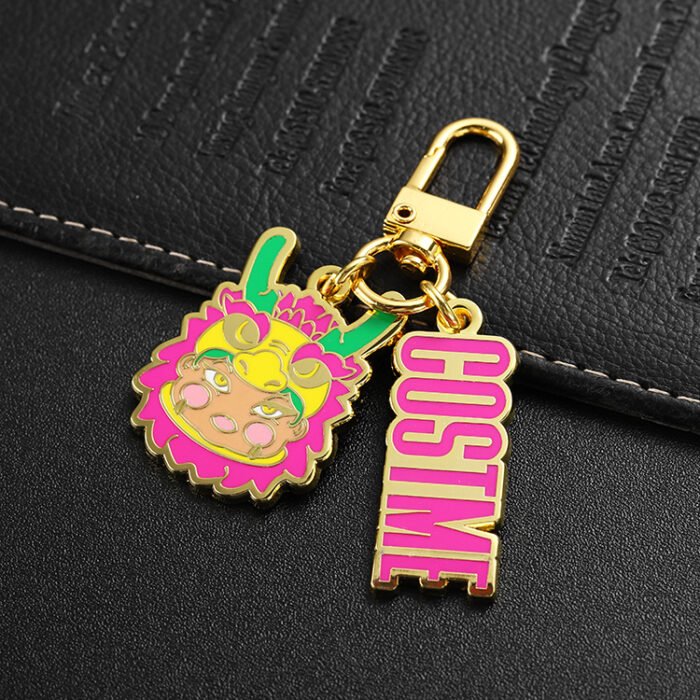 custom hard enamel keychain