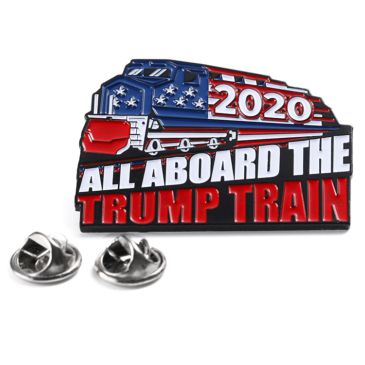 Soft enamel Trump Train Pin