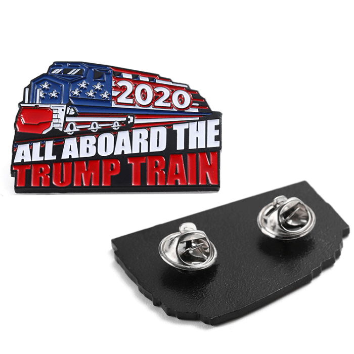 Soft enamel Trump Train Pin