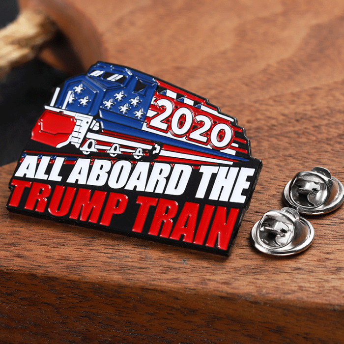 Soft enamel Trump Train Pin