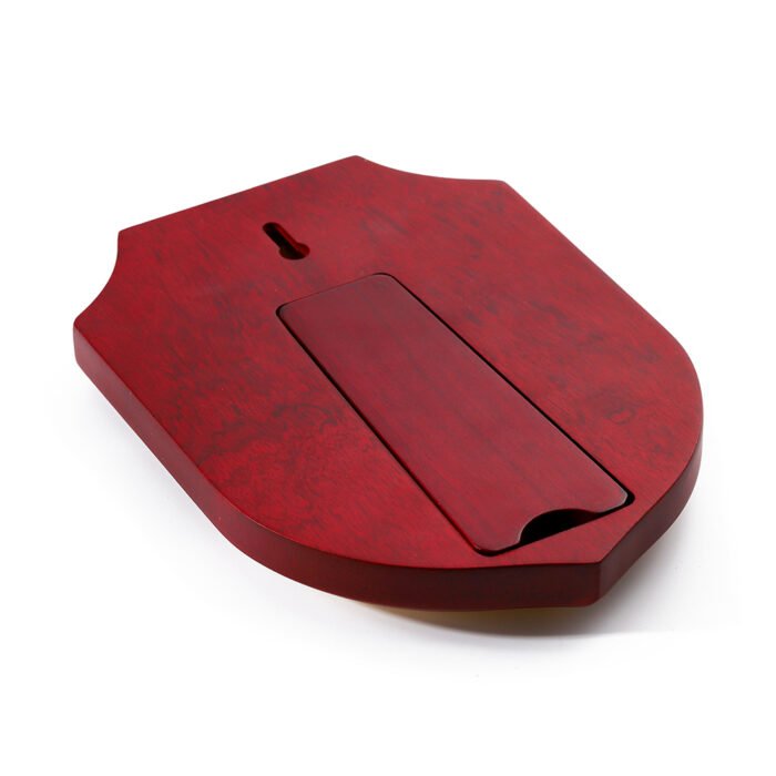 wooden shiled plaque
