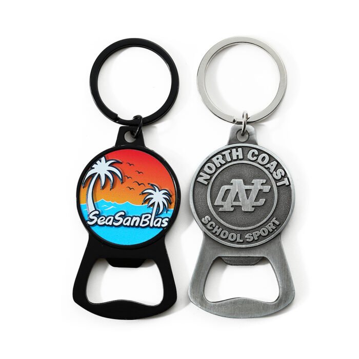 custom enamel bottle opener keychain