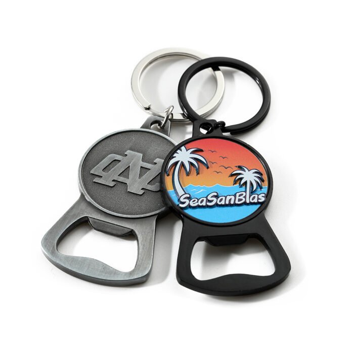 custom enamel bottle opener keychain