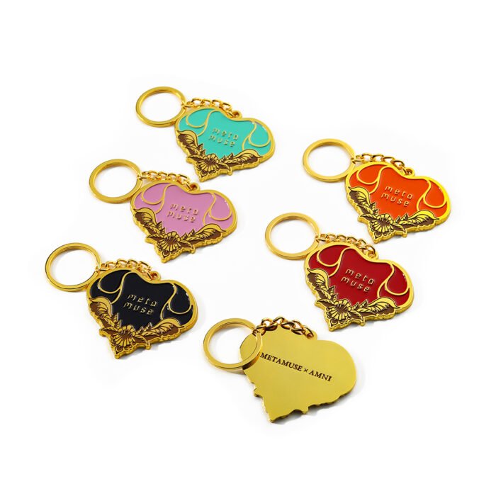 3D heart keyring